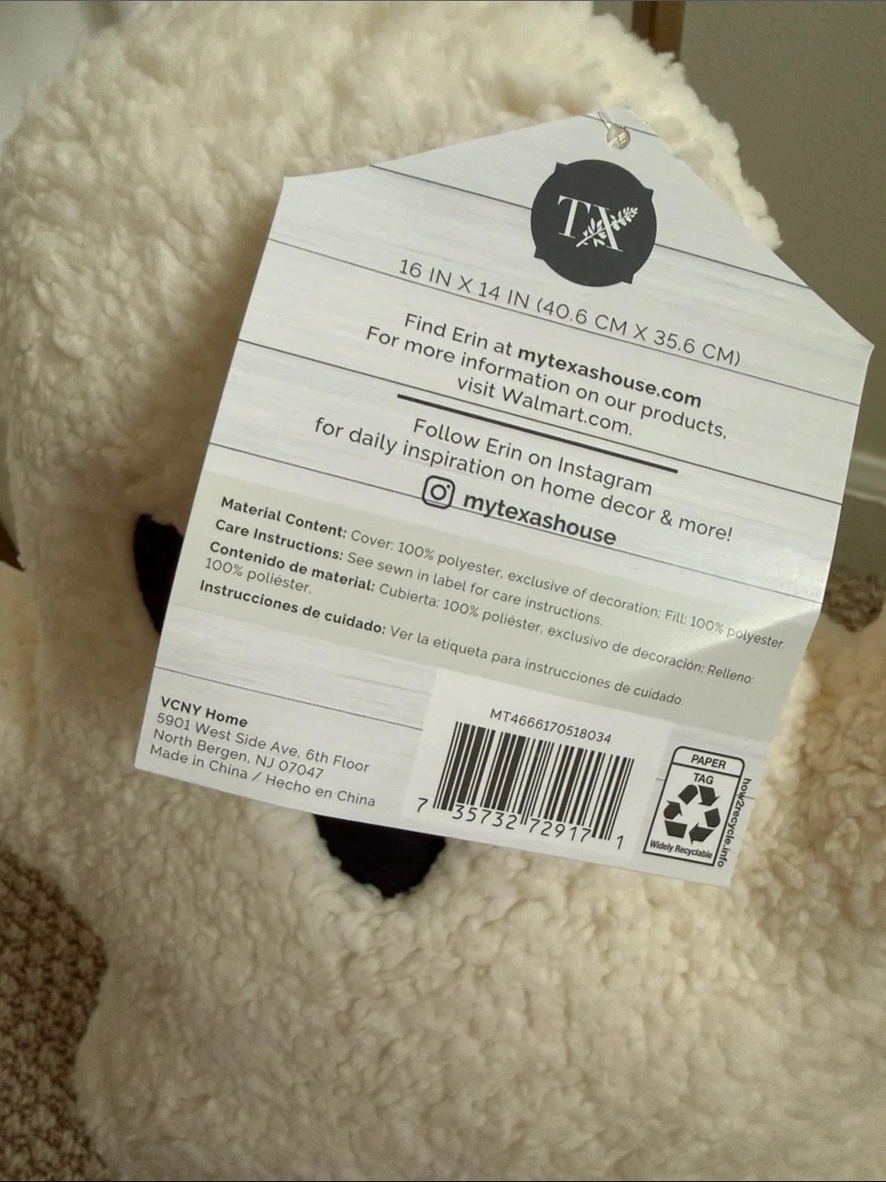 My Texas House Ghost Pillow